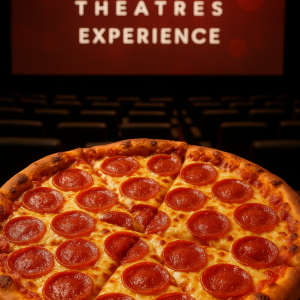 Feature Film Feast: Theatre rental + Large Traditional Popcorn & Flatbread Pizzas & ICEE w/Blueberry Burstie  for 15 Guests